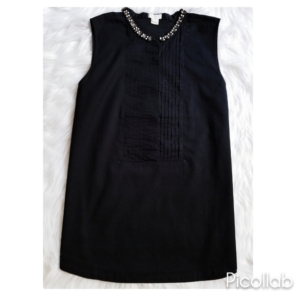 J. Crew Tops - "J.Crew Rhinestone Collar" Sleeveless Blouse